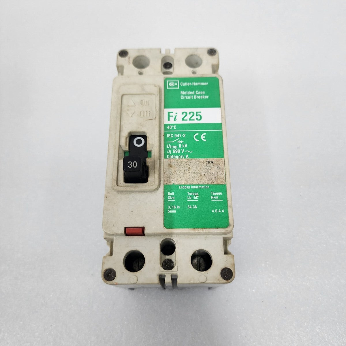 CUTLER HAMMER FI 225 2-POLE CIRCUIT BREAKER 30A