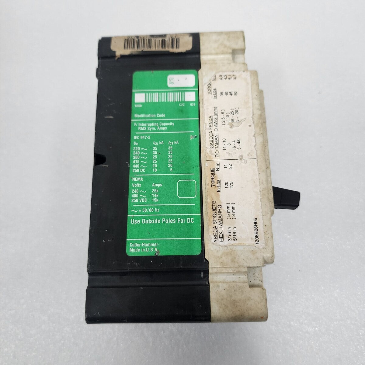CUTLER HAMMER FI 225 2-POLE CIRCUIT BREAKER 30A