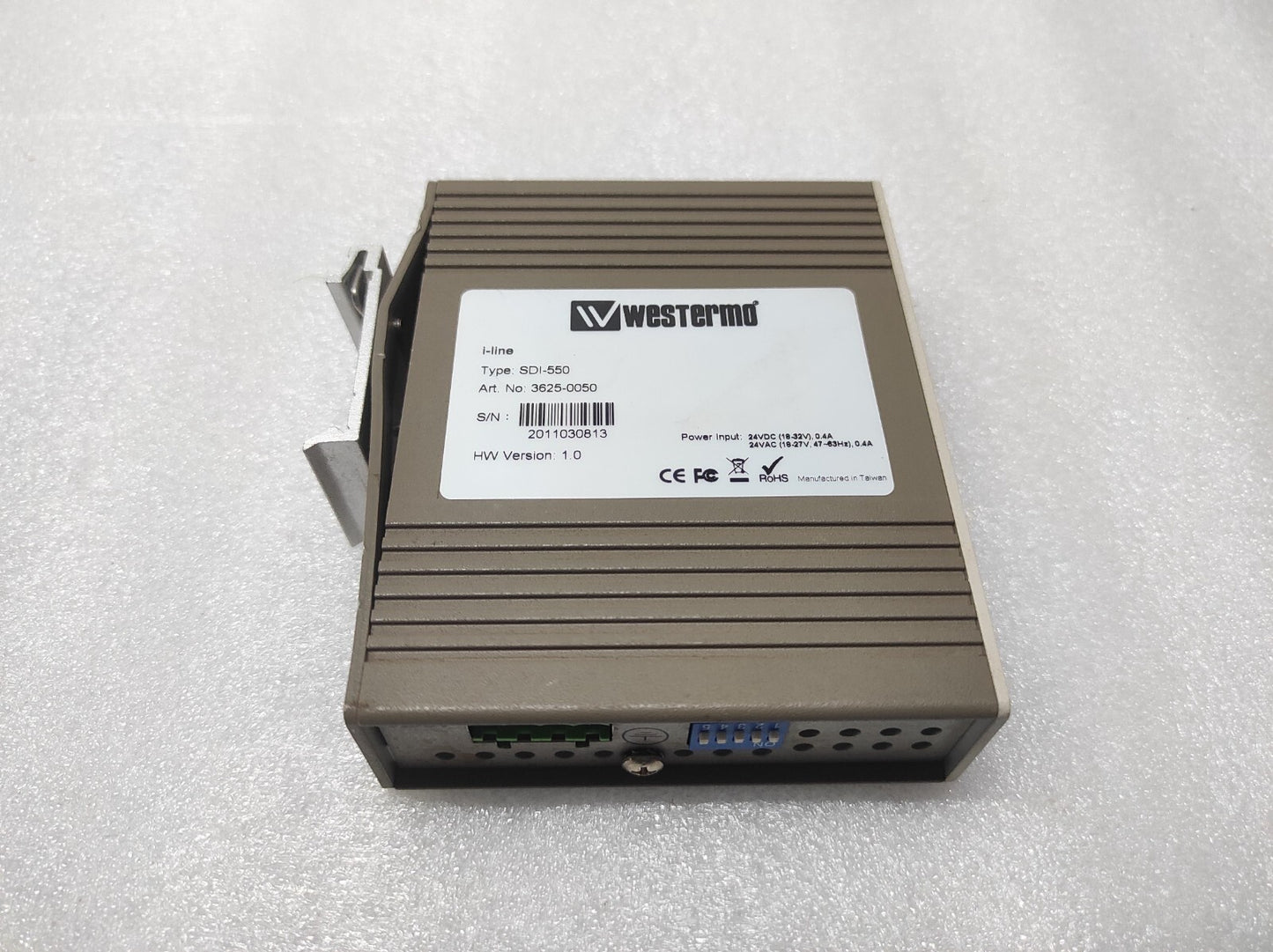 WESTERMO I-LINE SDI-550 5-PORT ETHERNET SWITCH 3625-0050 24VDC-AC