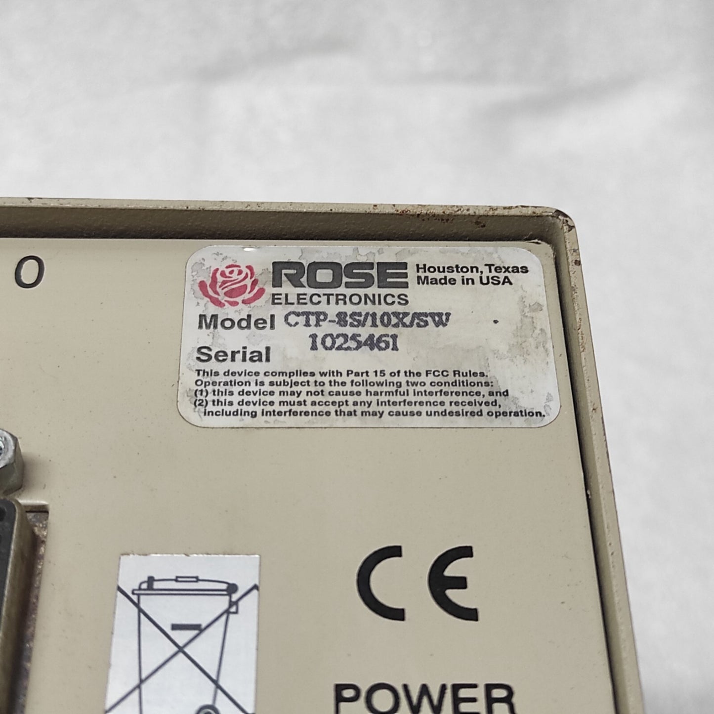 ROSE ELECTRONICS CTP-8S 8-PORT EXTERNAL SWITCH CTP-8S/10X/SW