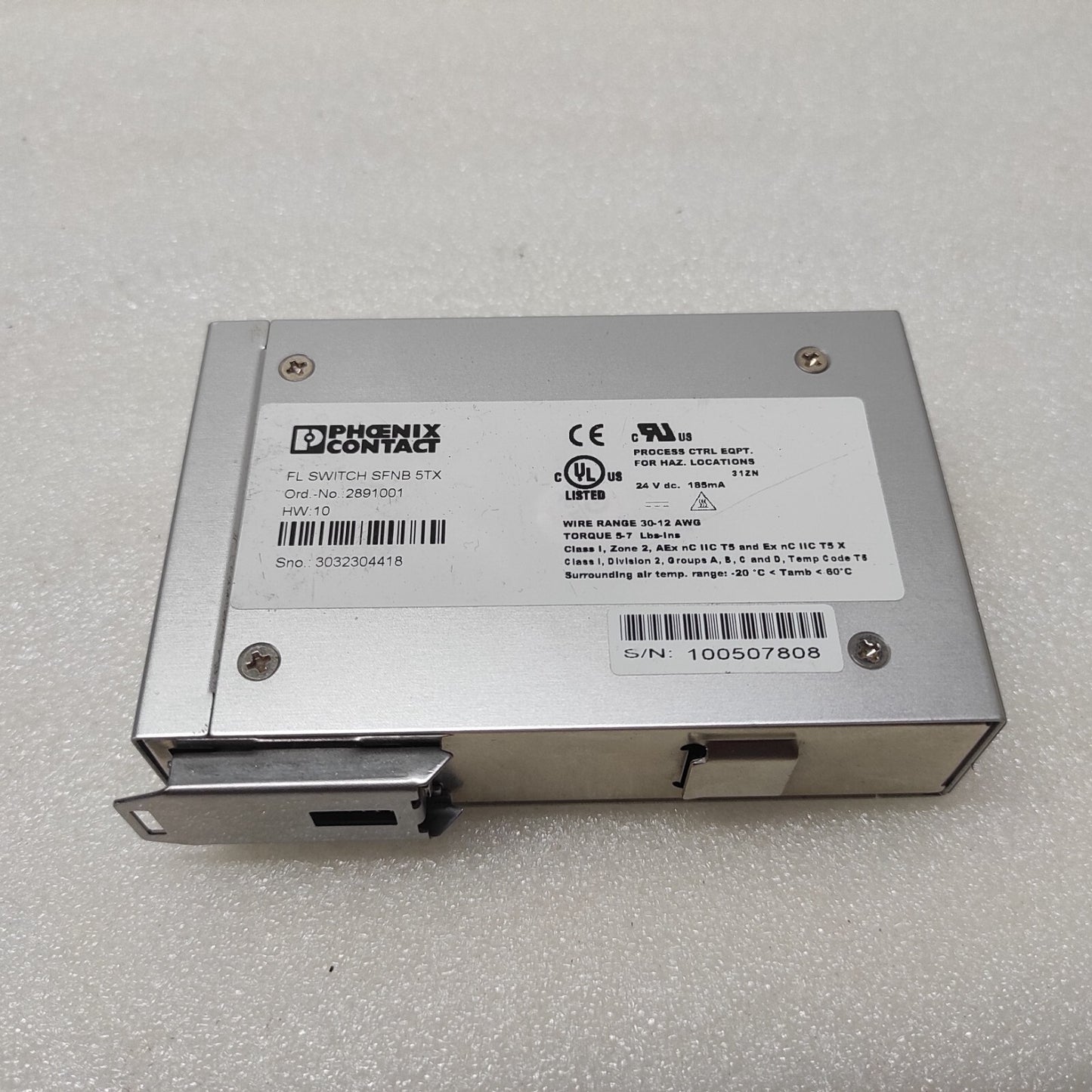 PHOENIX CONTACT FL SWITCH SFNB 5TX ETHERNET SWITCH 2891001