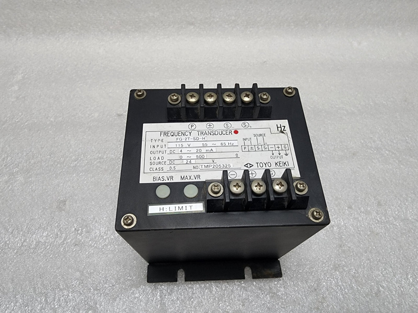 TOYO KEIKI FG-2T-SD-H FREQUENCY TRANSDUCER 24VDC