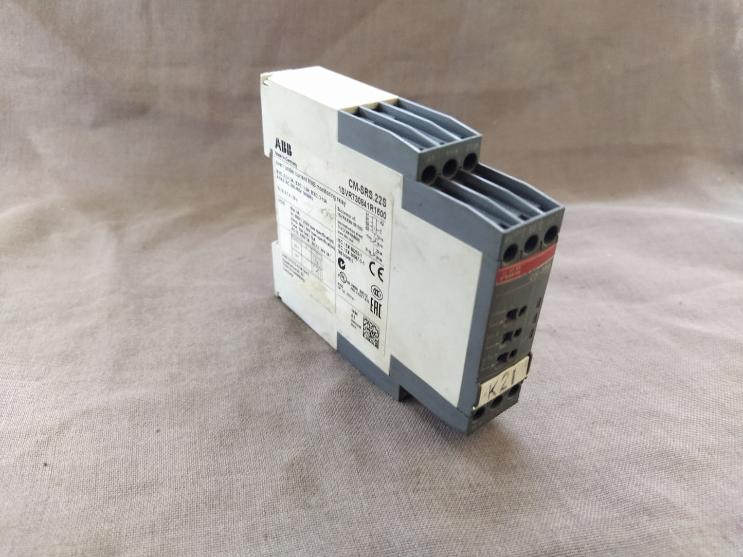 ABB CM-SRS.22S OVER-UNDER CURRENT RMS MONITORING RELAY 1SVR730841R1500