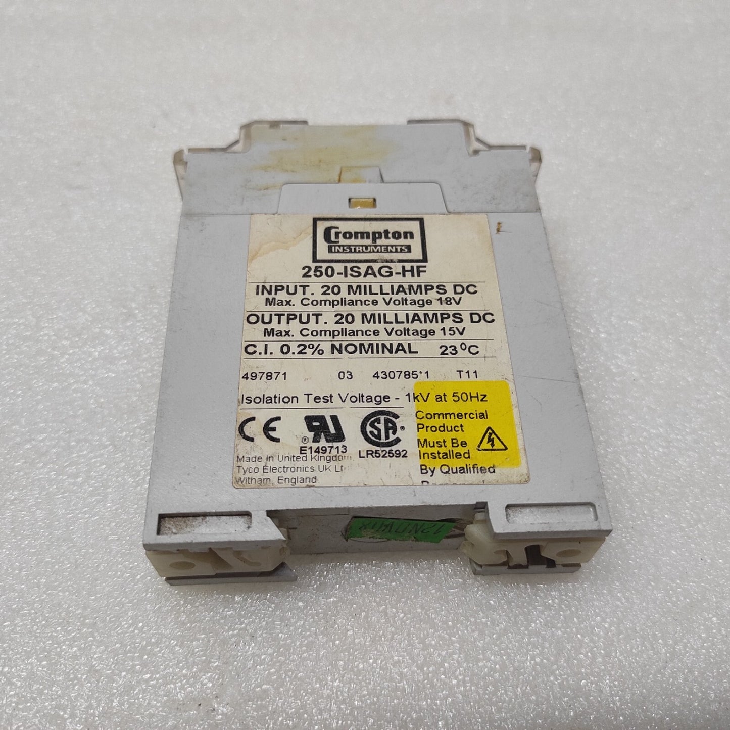 CROMPTON 250-ISAG-HF SIGNAL ISOLATOR TRIP RELAY