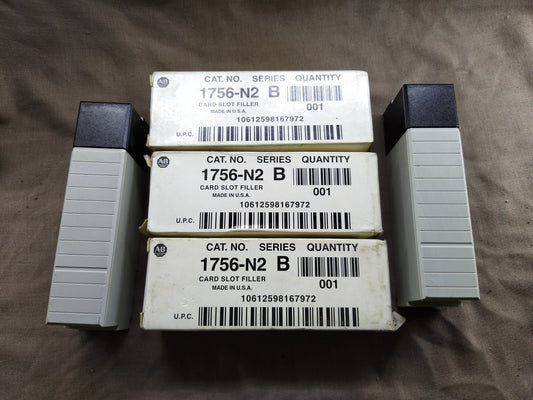 LOT OF 5  UNIT ALLEN BRADLEY 1756-N2 SERIES B CARD SLOT FILLER LOT OF 5 UNIT