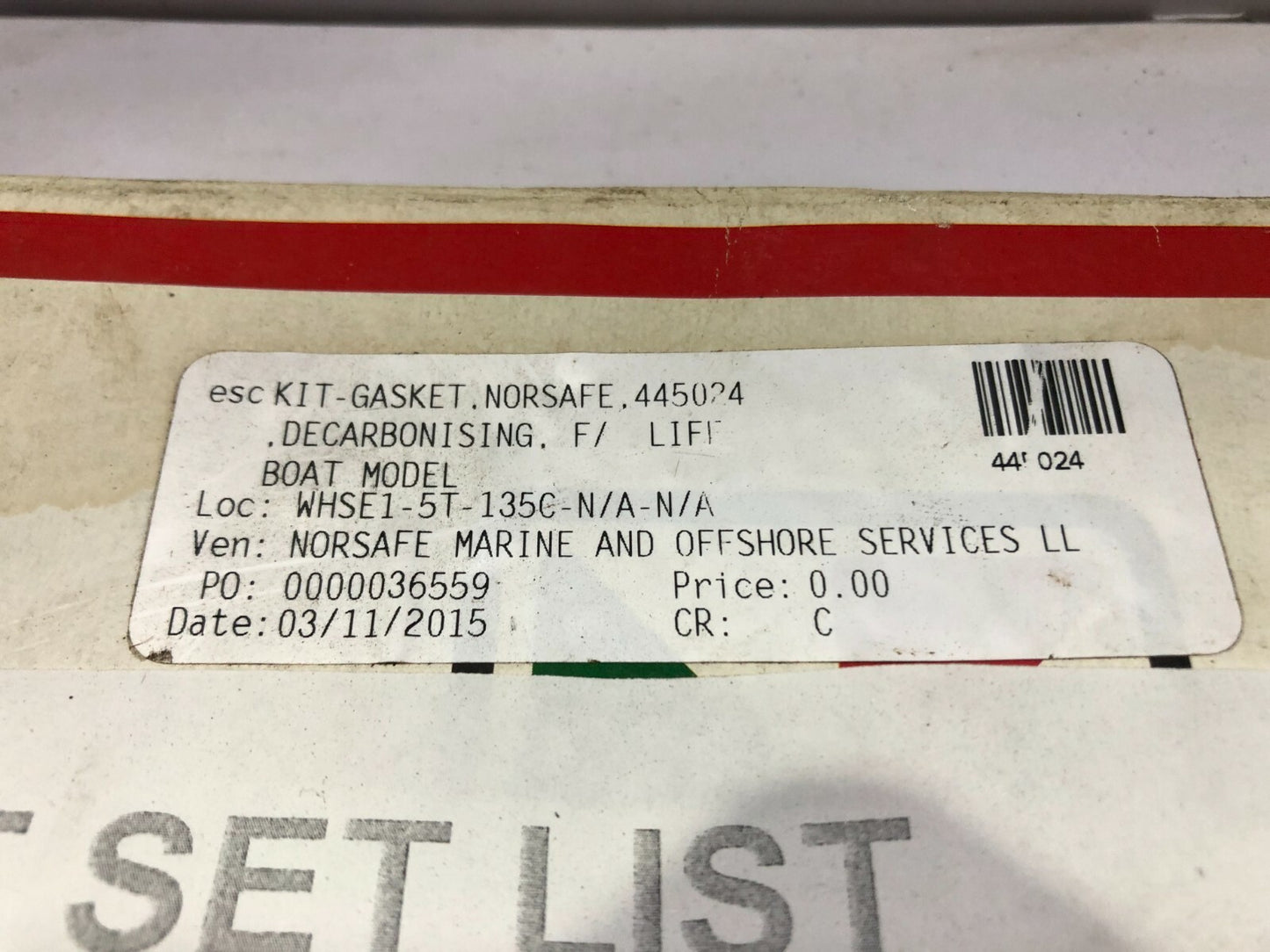 LISTER PETTER 657-34251 LPW3 & LPWS3 DECOKE GASKET SET