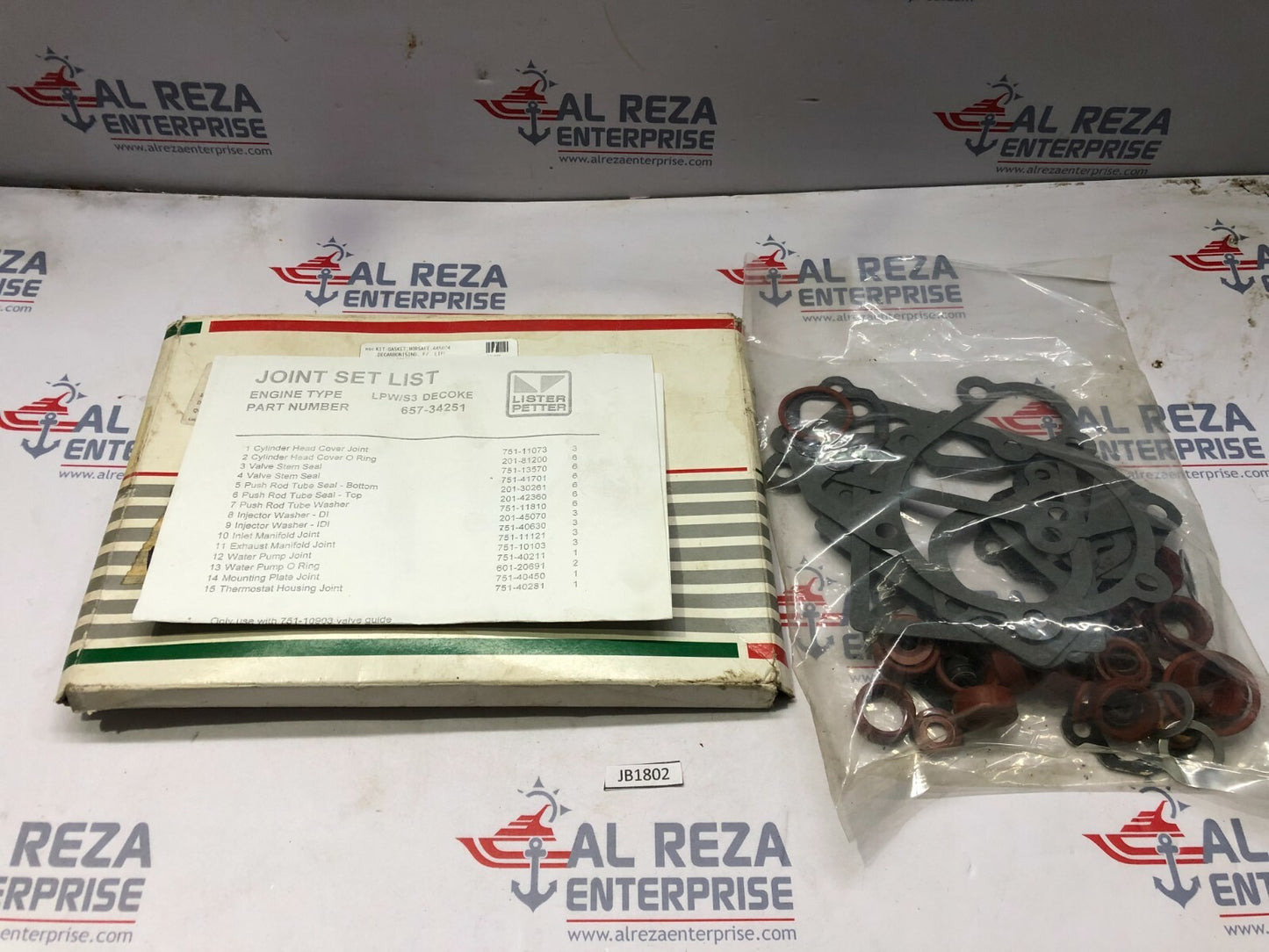 LISTER PETTER 657-34251 LPW3 & LPWS3 DECOKE GASKET SET