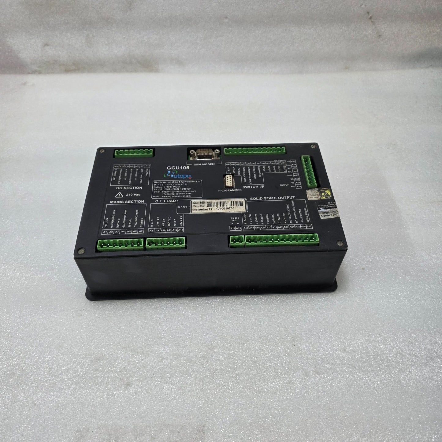 UTOPIA GCU105 GENERATOR CONTROLLER MODULE GENSET CONTROL UNIT