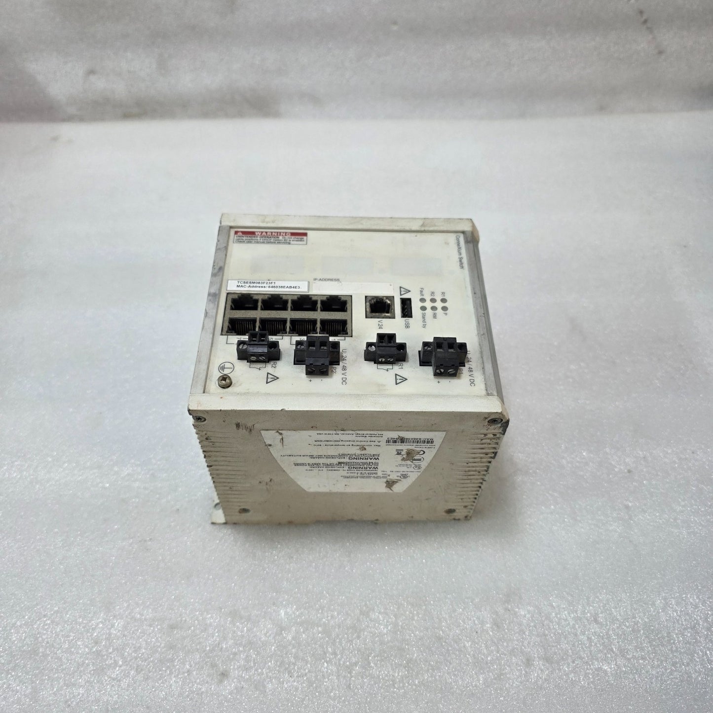 S ELECTRIC TCSESM083F23F1 CONNEXIUM MANAGED ETHERNET SWITCH 8-PORT INDUSTRIAL