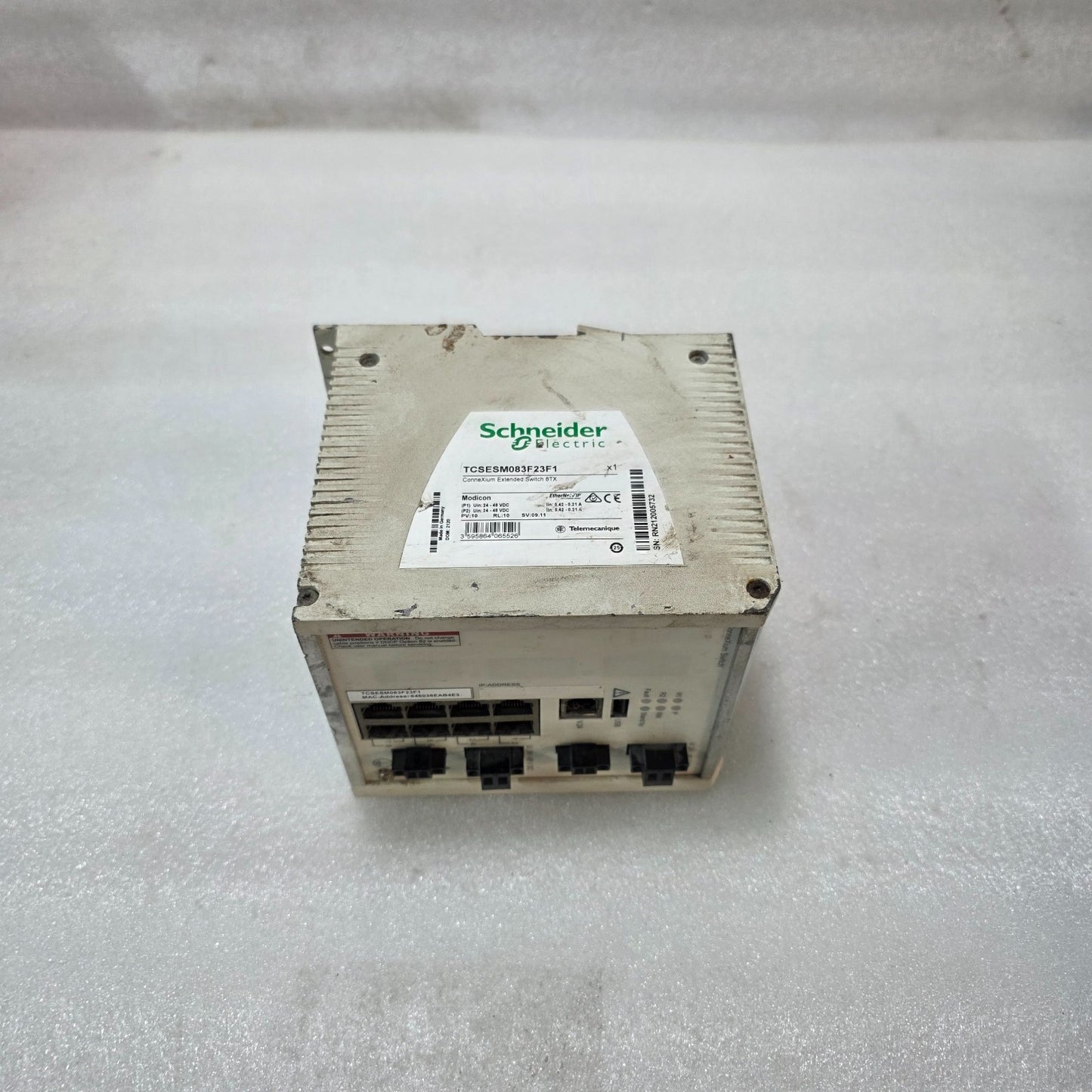 S ELECTRIC TCSESM083F23F1 CONNEXIUM MANAGED ETHERNET SWITCH 8-PORT INDUSTRIAL