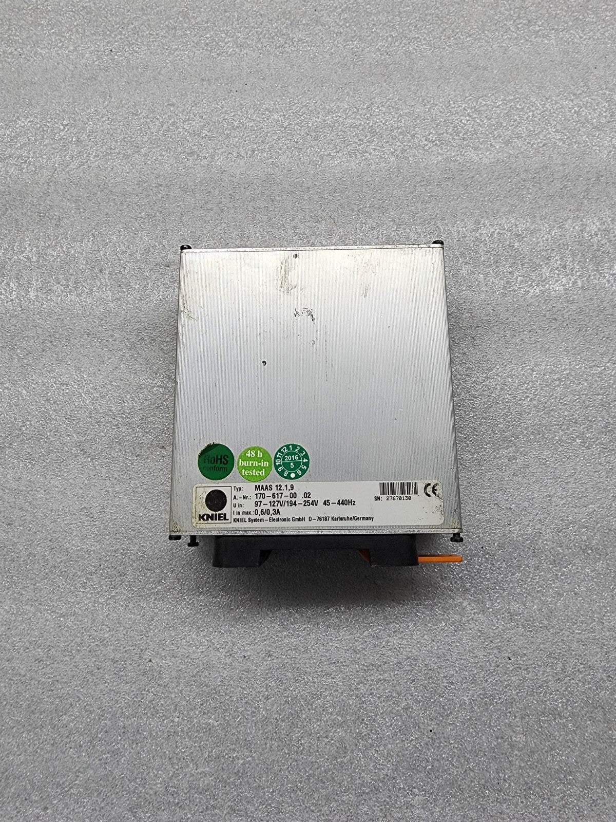 KNIEL MAAS 12.1-9 POWER SUPPLY 170-617-00.02 97-127V/194-254V