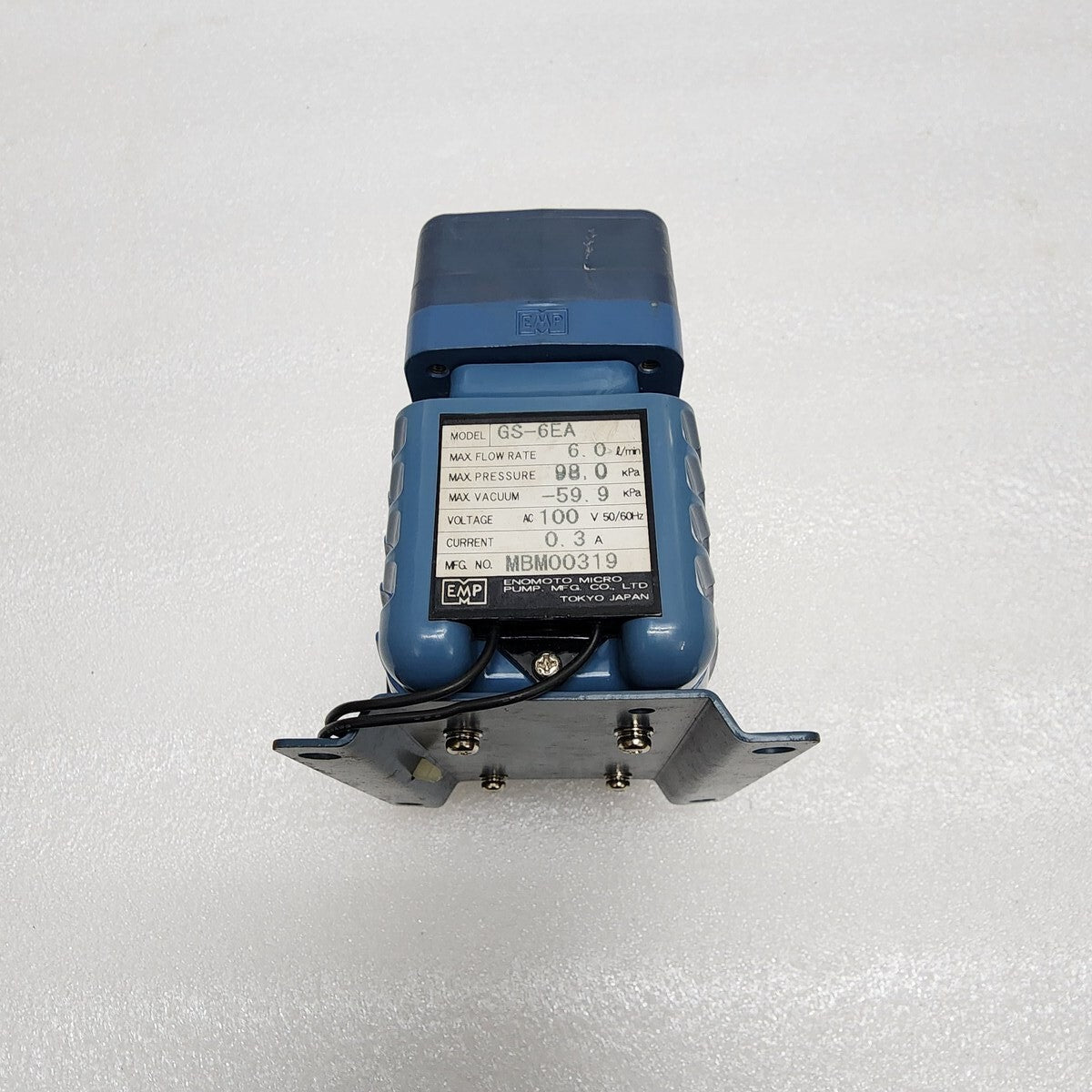 ENOMOTO MICRO PUMP GS-6EA MOTOR DRIVE AIR PUMP 100V AC