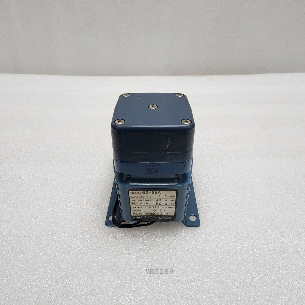 ENOMOTO MICRO PUMP GS-6EA MOTOR DRIVE AIR PUMP 100V AC