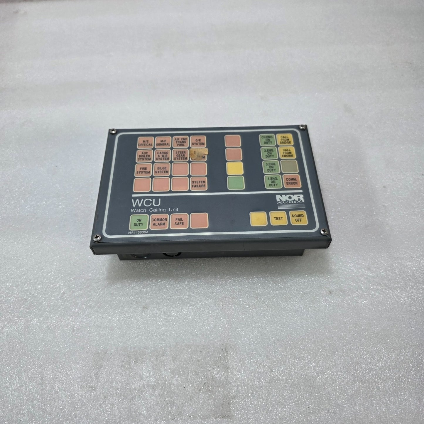 NOR CONTROL WCU WATCH CALLING UNIT MARINE ALARM PANEL | SHIP ENGINE ROOM ALARM M