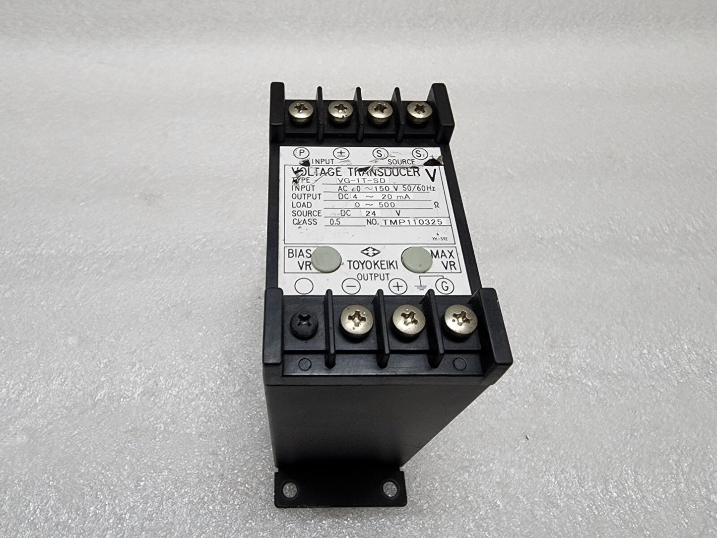TOYO KEIKI VG-1T-SD VOLTAGE TRANSDUCER 24VDC