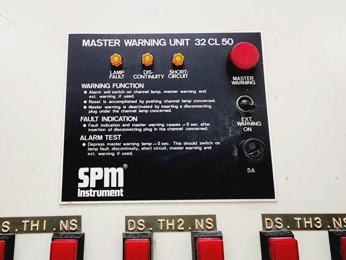 SPM INSTRUMENT 32CL50 MASTER WARNING UNIT 220V