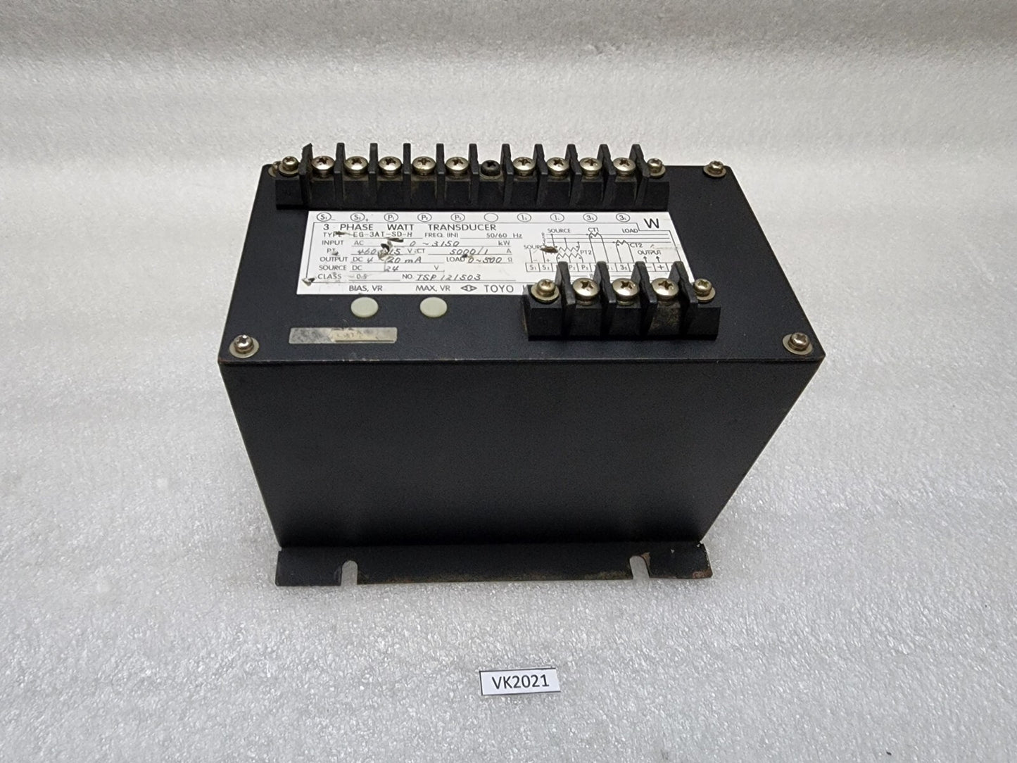 TOYO KEIKI EG-3AT-SD-H 3-PHASE WATT TRANSDUCER
