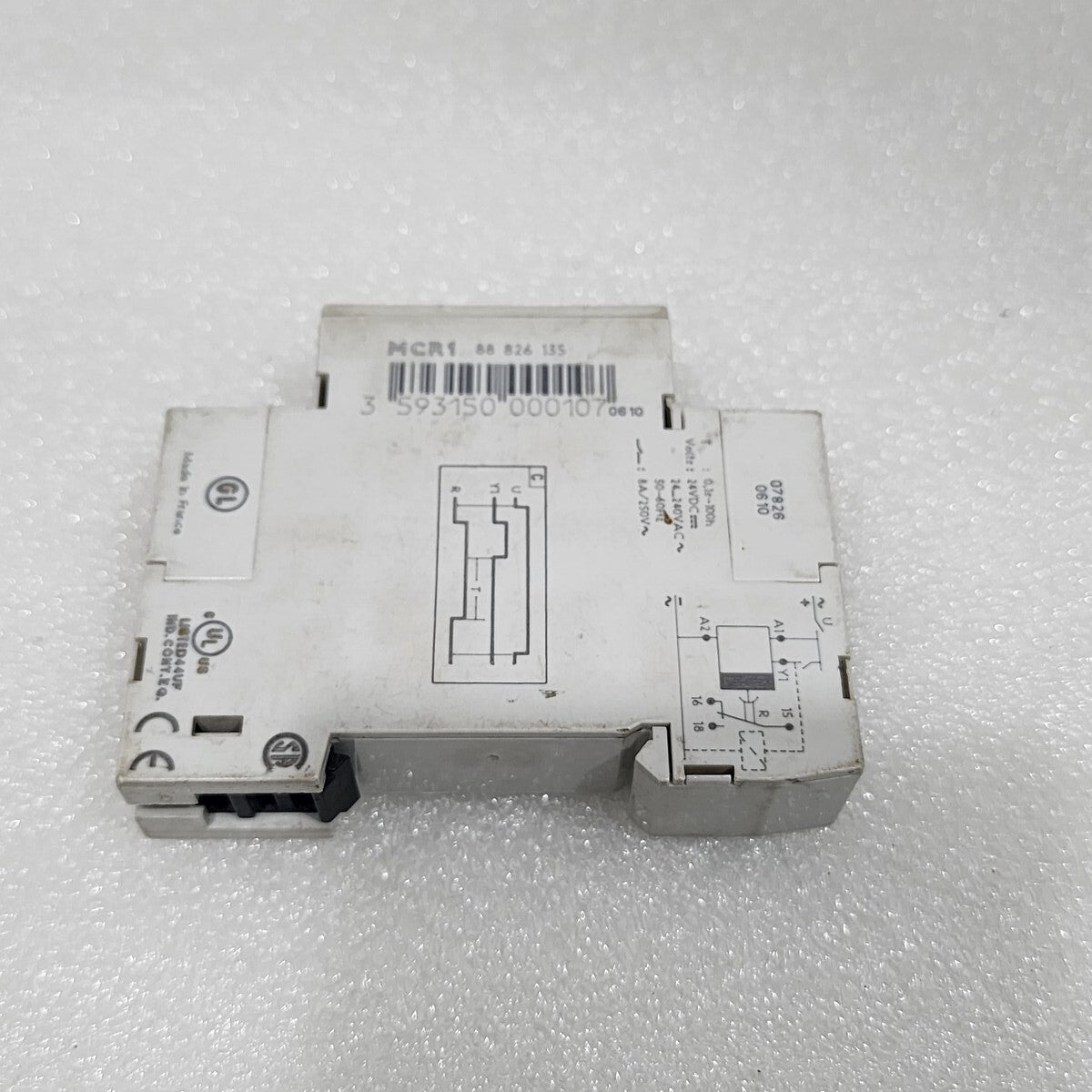 CROUZET MCR1 SINGLE FUNCTION TIME DELAY RELAY 88826135 0.1S-100H 24VAC-DC/24-240