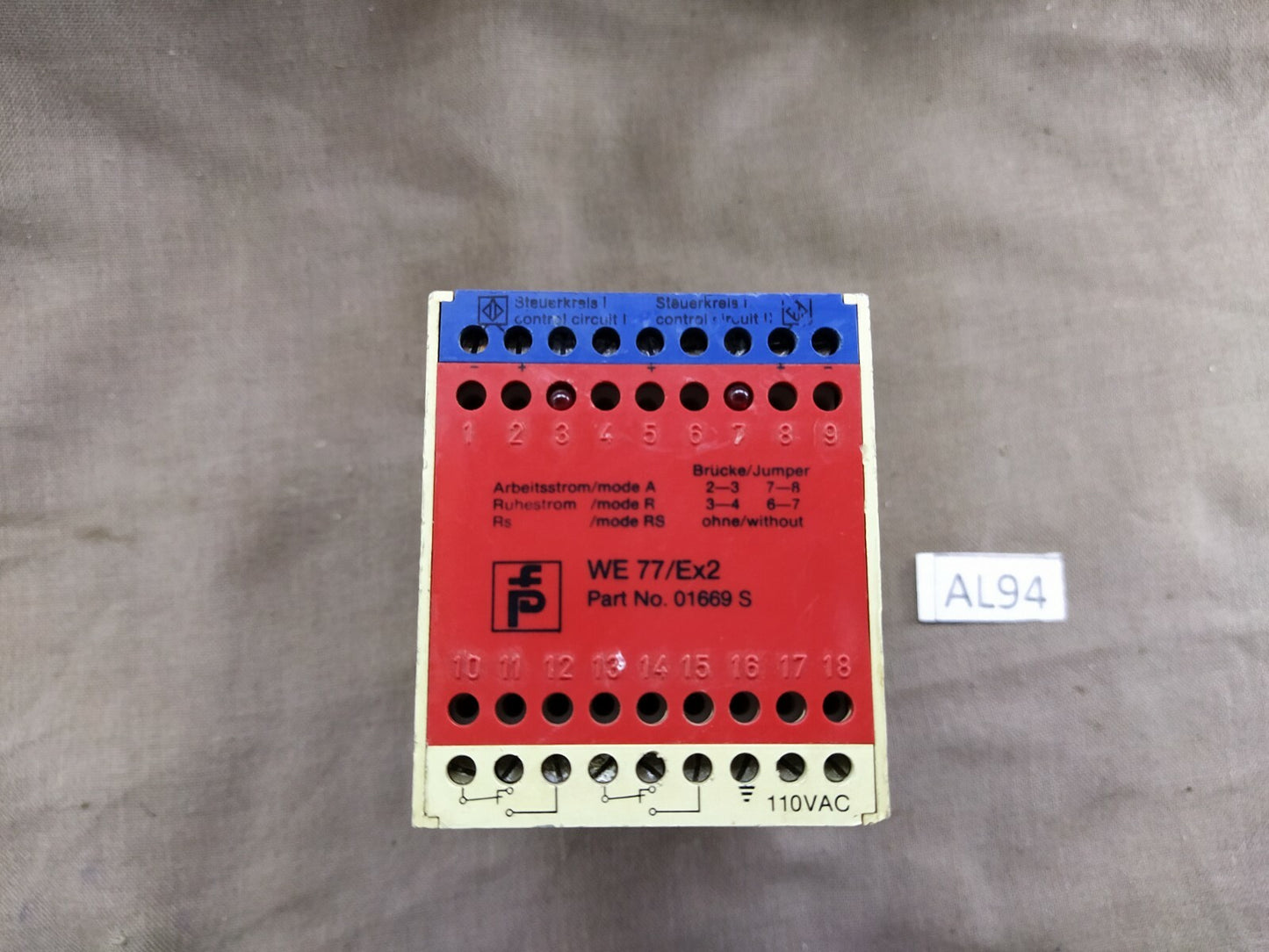 PEPPERL + FUCHS WE77/EX2 SWITCH AMPLIFIER 01669-S