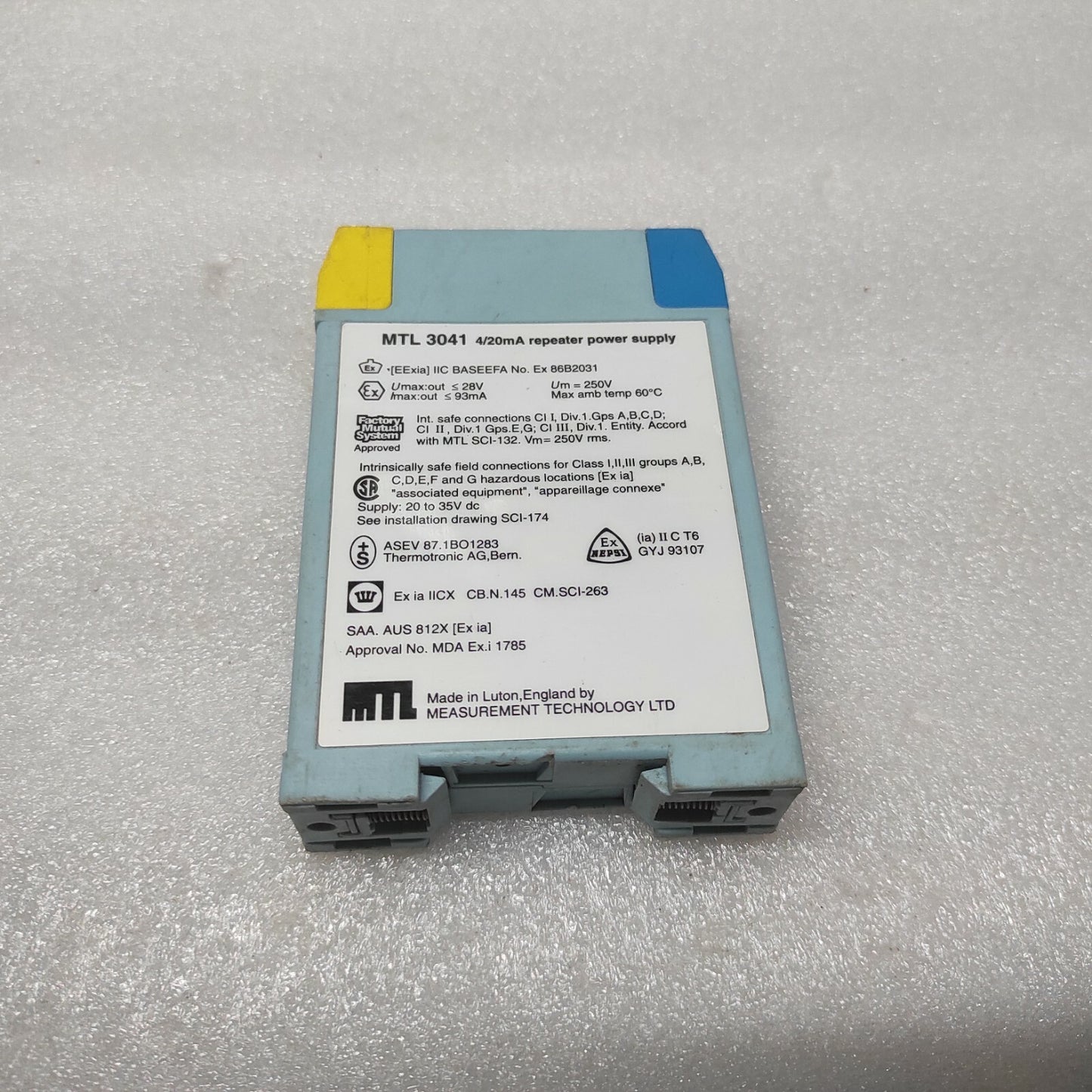 MEASUREMENT TECHNOLOGY MTL3041 4/20mA REPEATER POWER SUPPLY