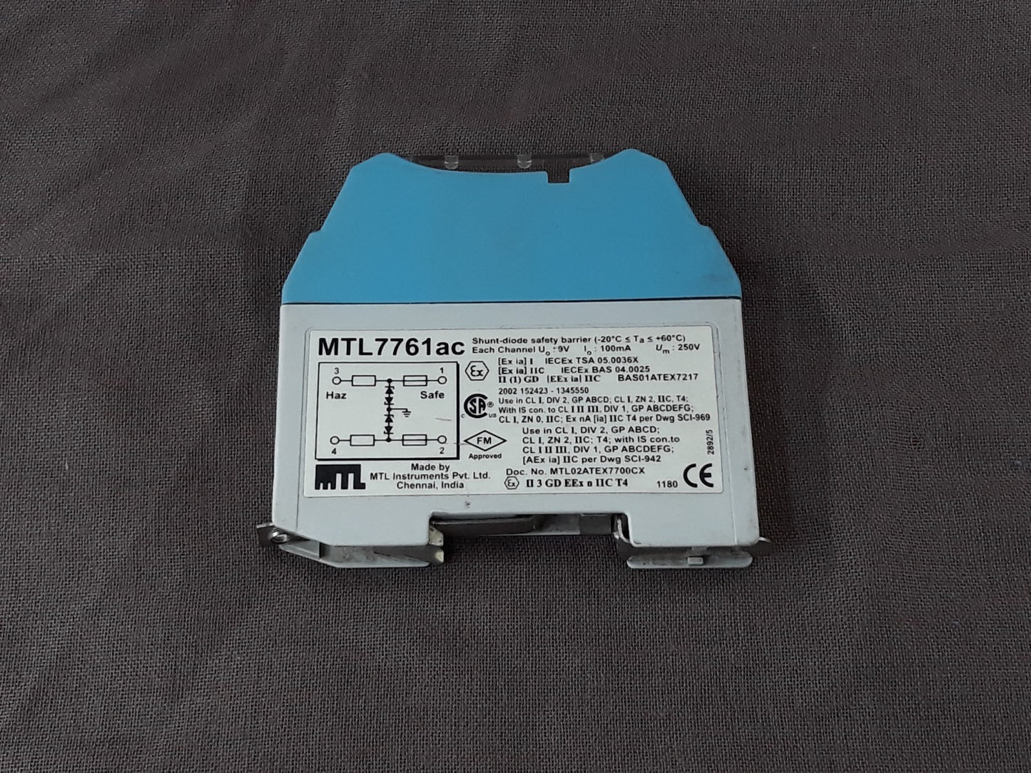 MTL INSTRUMENTS MTL 7761AC SHUNT DIODE SAFETY BARRIER