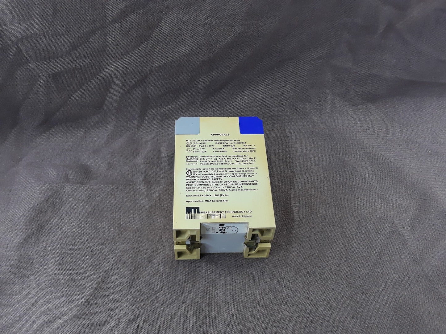 MEASUREMENT TECHNOLOGY MTL 2210B 1 CHANNEL SWITCH OPERATED RELAY