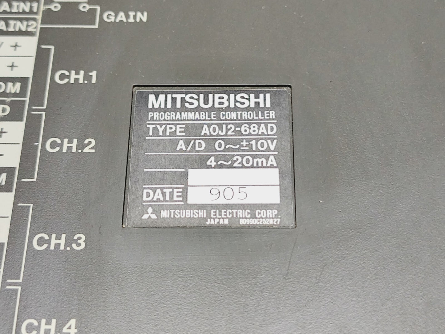 MITSUBISHI AOJ2-68AD ANALOG INPUT MODULE PROGRAMMABLE CONTROLLER