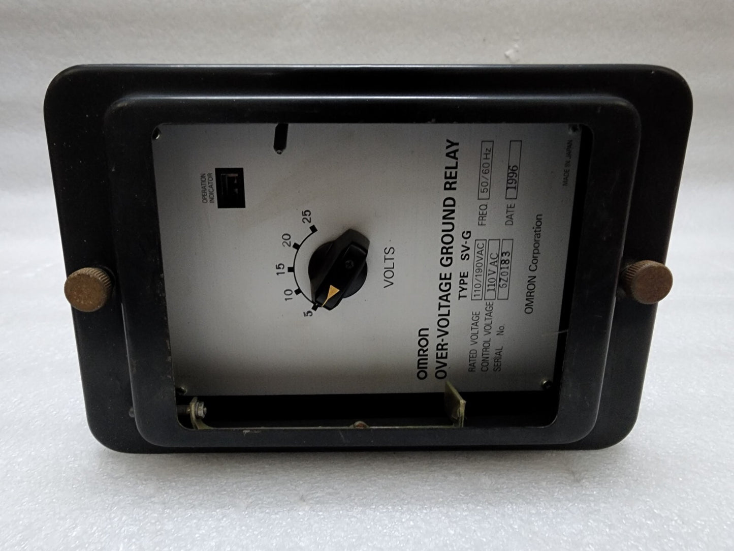 OMRON SV-G OVER-VOLTAGE GROUND RELAY 110VAC