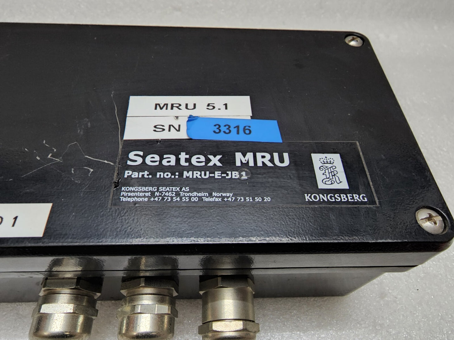 KONGSBERG SEATEX MRU-E-JB1 MOTION REFERENCE UNIT