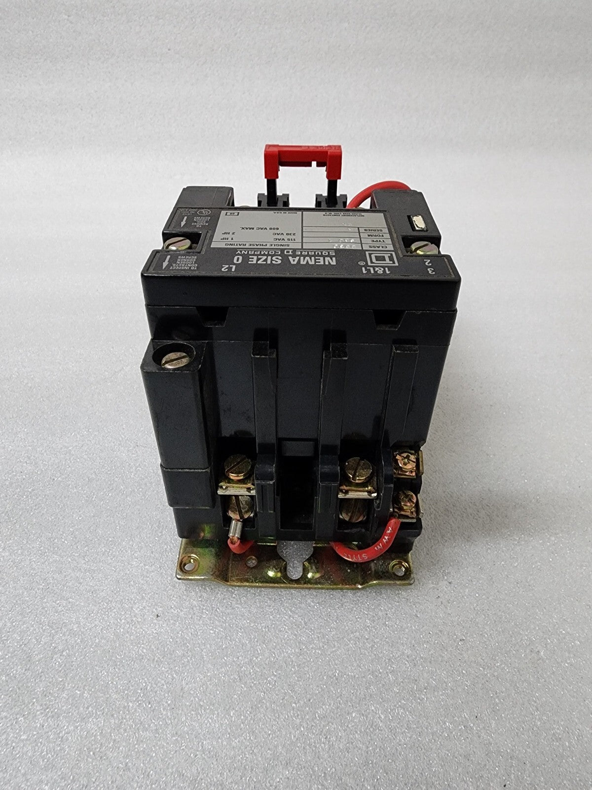 SQUARE D SB0-1 SER A MANUAL MOTOR STARTER COIL VOLTAGE 110-120V