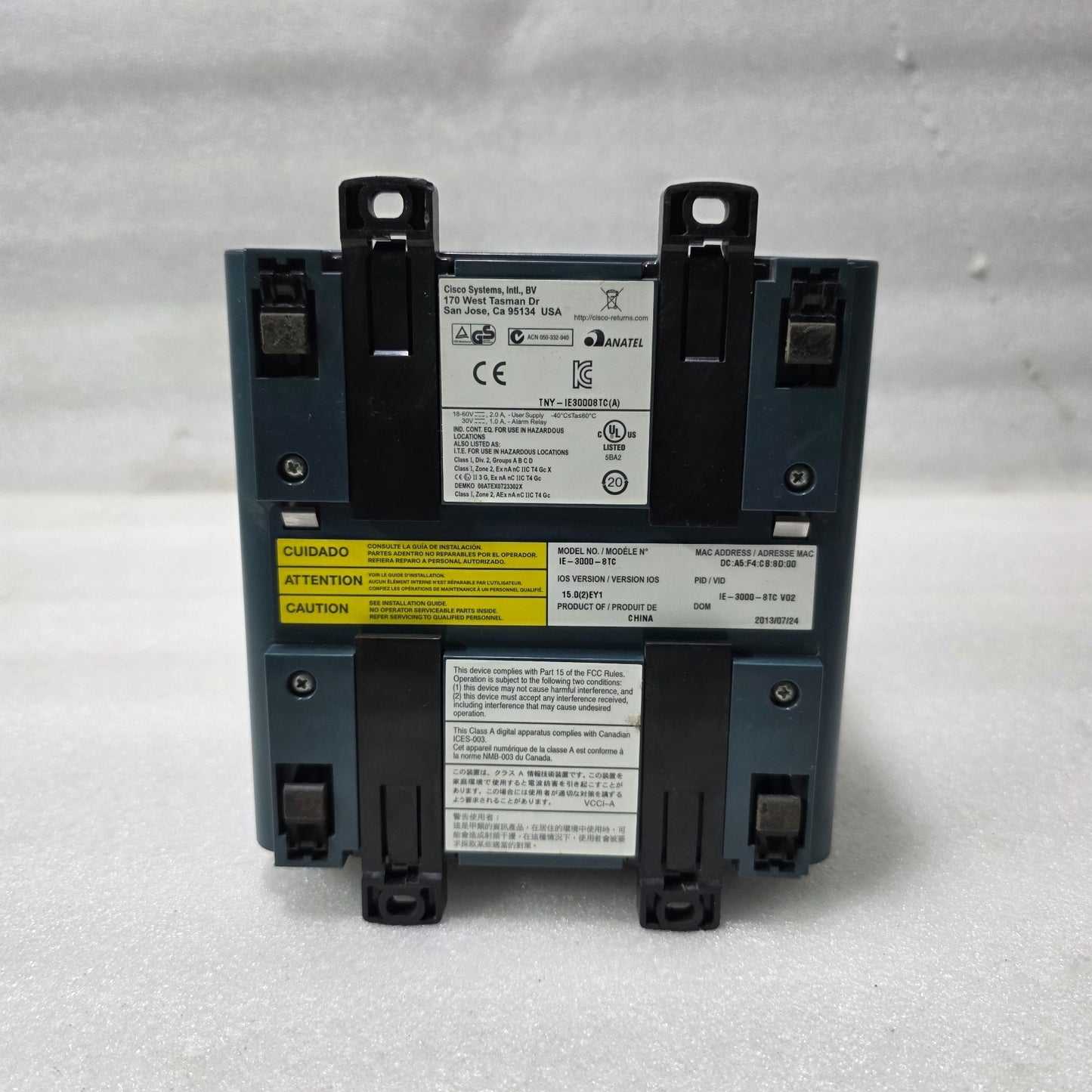 CISCO IE-3000-8TC V02 INDUSTRIAL ETHERNET SWITCH | IOS 15.0(2)EY1  | 18–60V DC
