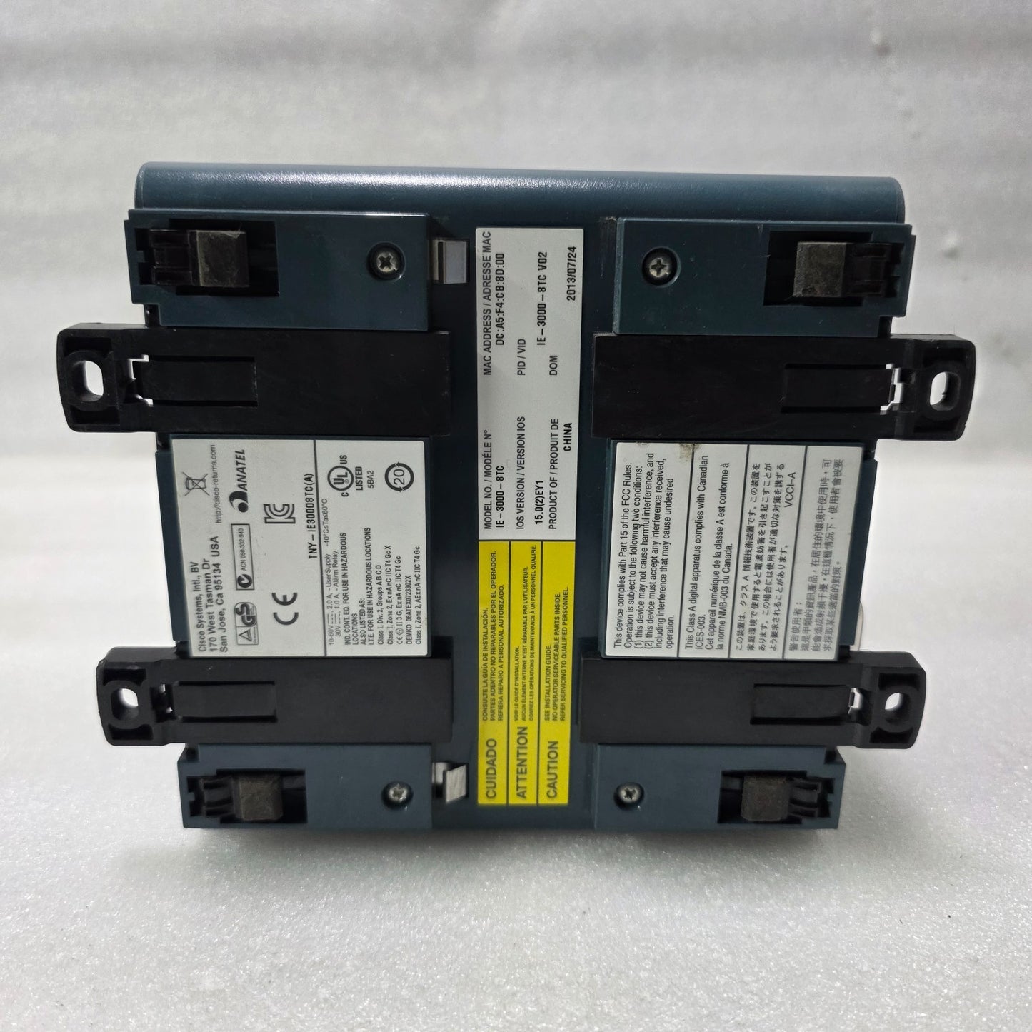 CISCO IE-3000-8TC V02 INDUSTRIAL ETHERNET SWITCH | IOS 15.0(2)EY1  | 18–60V DC