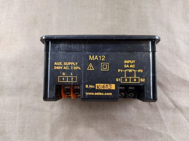 SELEC MA12 DIGITAL AMPERE METER 240 VAC MA 12