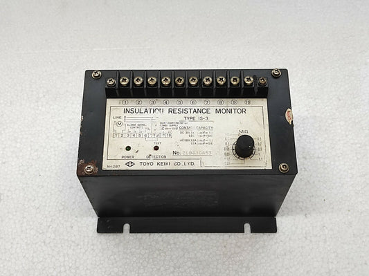 Toyo Keiki IS-3 Insulation Resistance Monitor 200-230V IS3