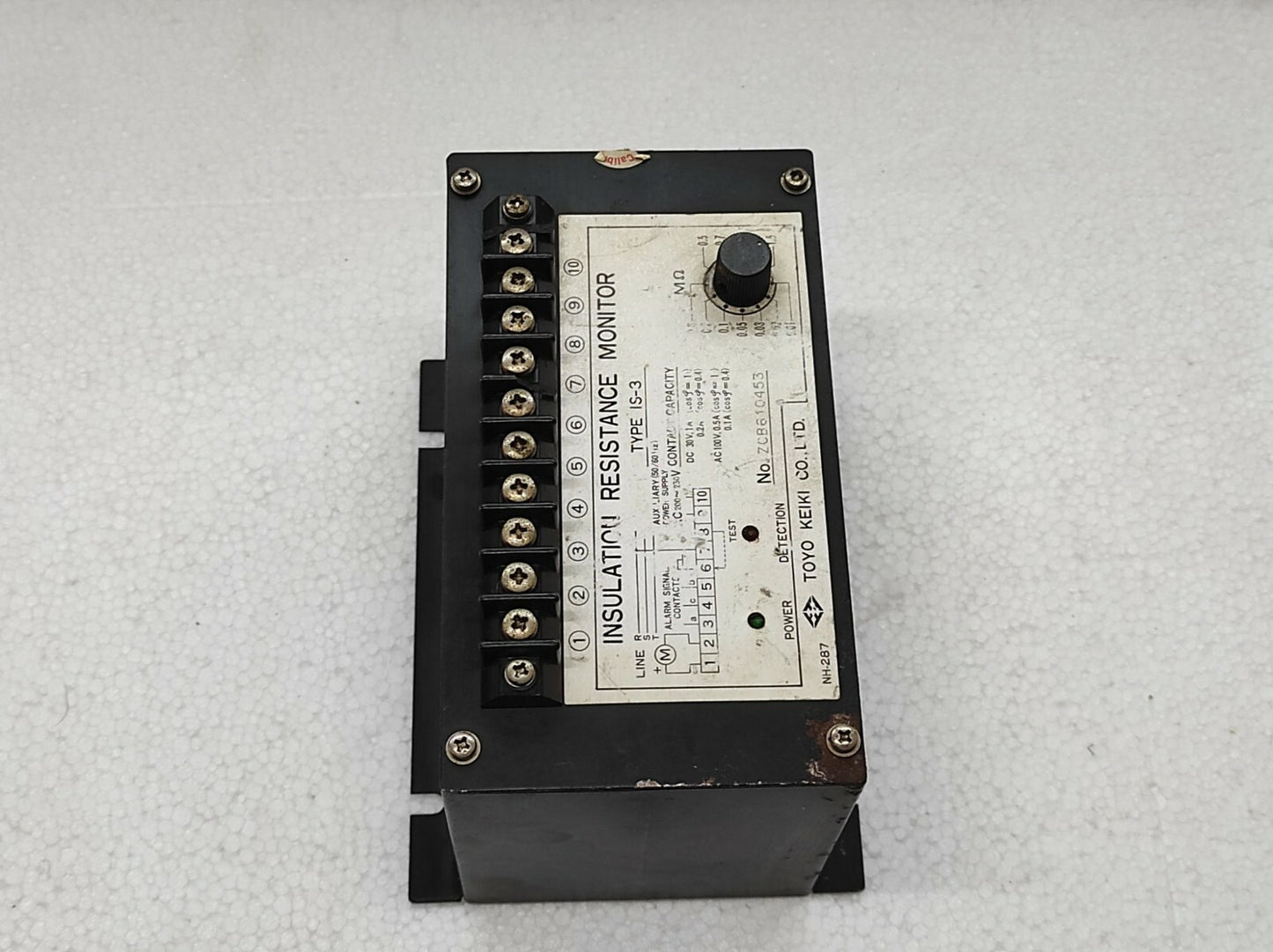 Toyo Keiki IS-3 Insulation Resistance Monitor 200-230V IS3