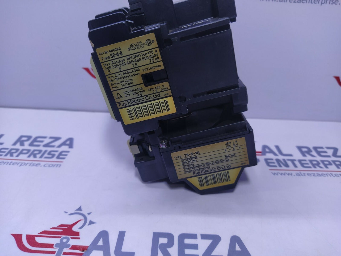 Fuji SC-4-0 (18) Magnetic Contactor Coil 100-110V Thermal Overload Relay TR-5-1N