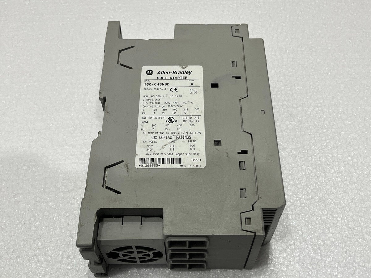 ALLEN BRADLEY CAT 150-C43NBD SER A SOFT STARTER
