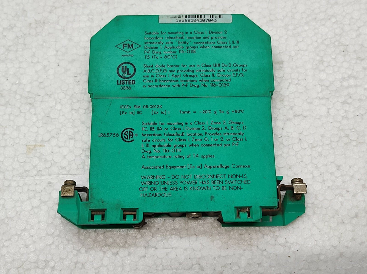 Pepperl + Fuchs Z960 Zener Barrier 71858
