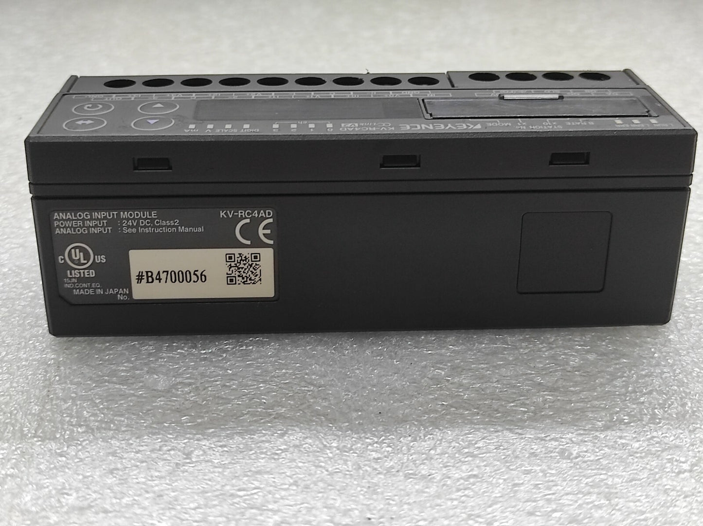 KEYENCE KV-RC4AD ANALOG INPUT MODULE 24VDC