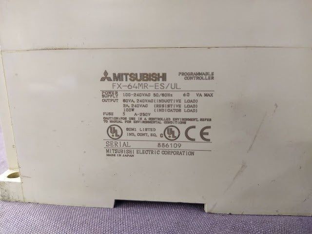 MITSUBISHI FX-64MR-ES/UL PROGRAMMABLE CONTROLLER FX64MRESUL