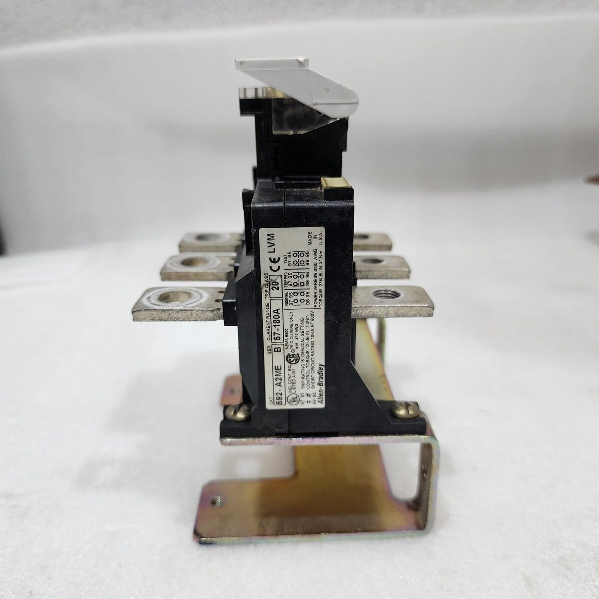 ALLEN BRADLEY CAT 592-A2ME SER B THERMAL OVERLOAD RELAY 57-180A 592A2ME