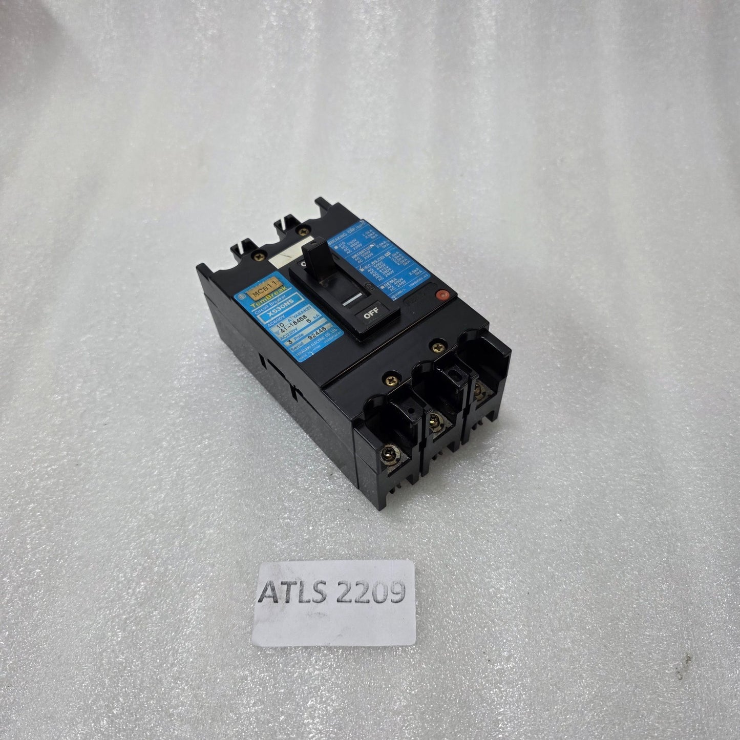 TERASAKI TEMBREAK XS30NS MCCB 10A 3 POLE | 5KA BREAKING CAPACITY | AC600V