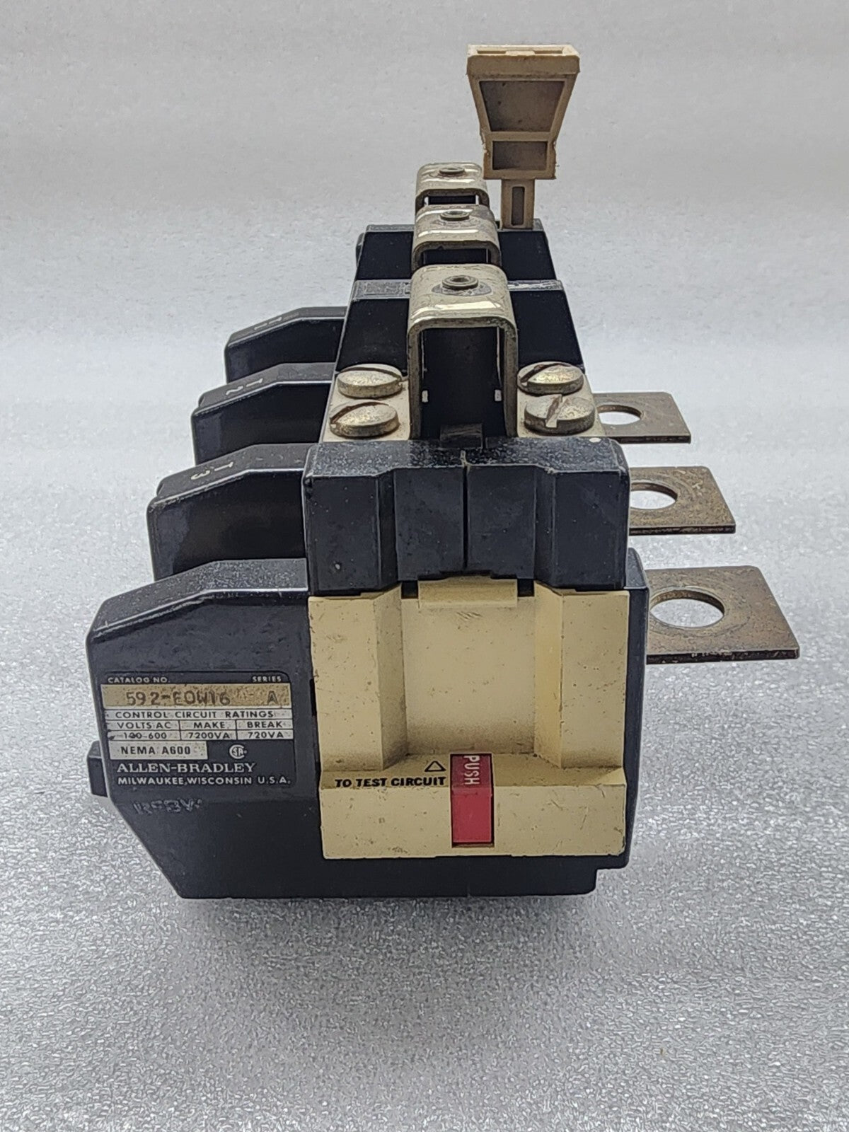 ALLEN BRADLEY CAT 592-EOW16 OVERLOAD RELAY SER A