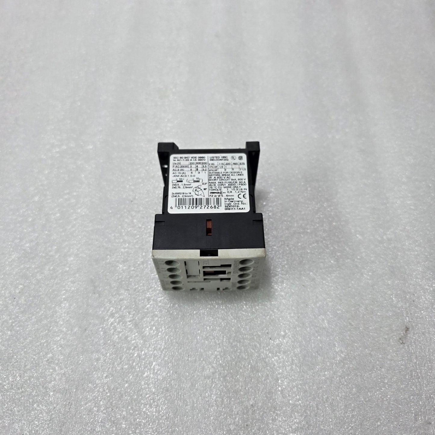 SIEMENS SIRIUS 3RT1016-1AP01 AC CONTACTOR 9A 3 POLE | 1NO | COIL 230V 50/60HZ