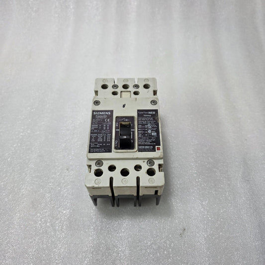 SIEMENS NEB3B015 MCCB 15A 3 POLE CIRCUIT BREAKER | FRAME-EG | 600V AC