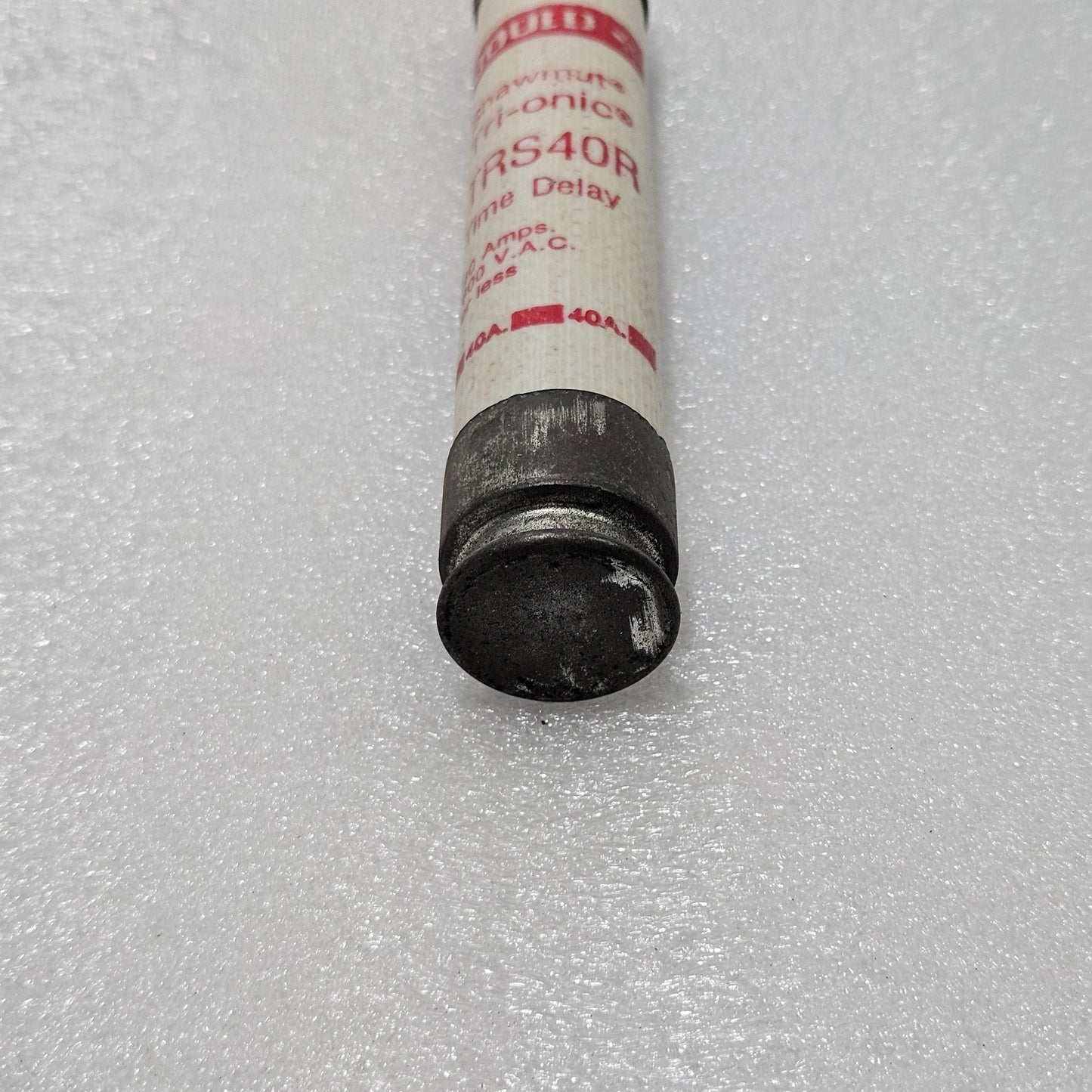 SHAWMUT TRI-ONIC TRS40R TIME-DELAY FUSE, 40A, 600VAC (CLASS RK5)