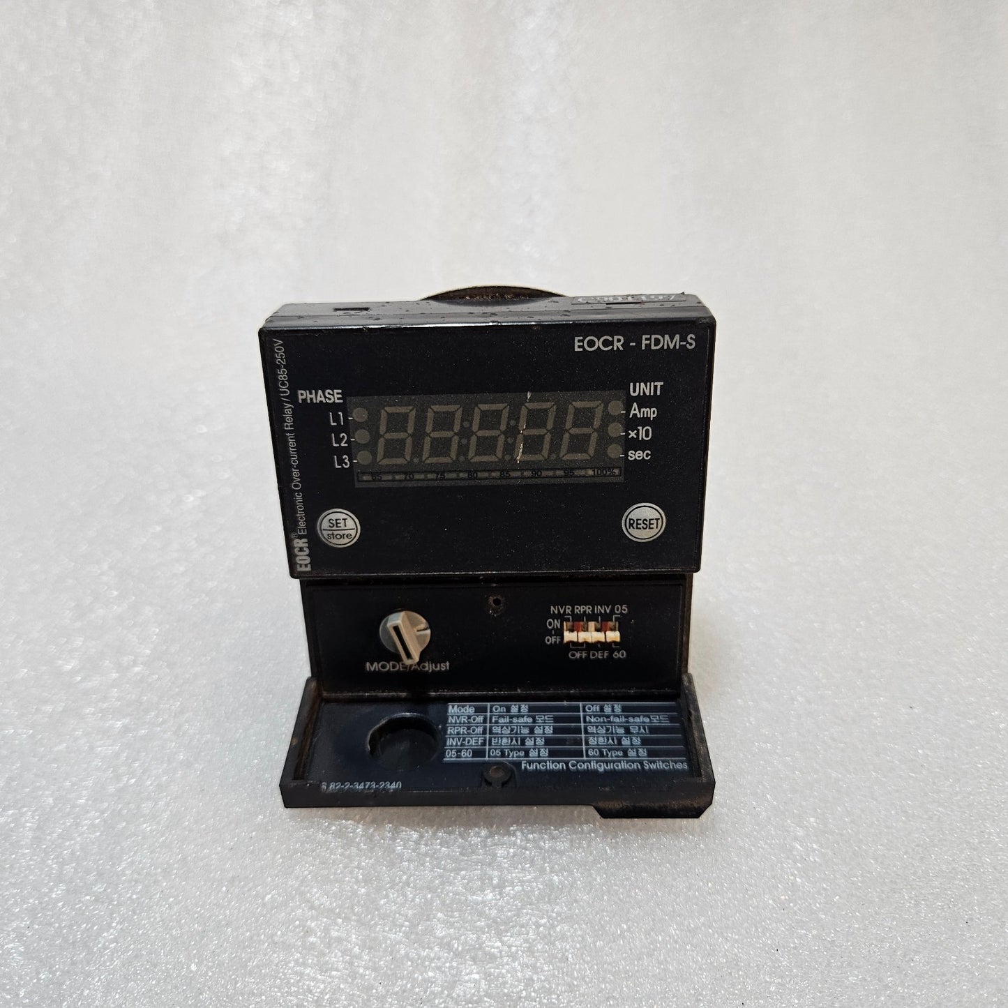 EOCR FDM-S ELECTRONIC OVERCURRENT RELAY MOTOR PROTECTION DIGITAL DISPLAY