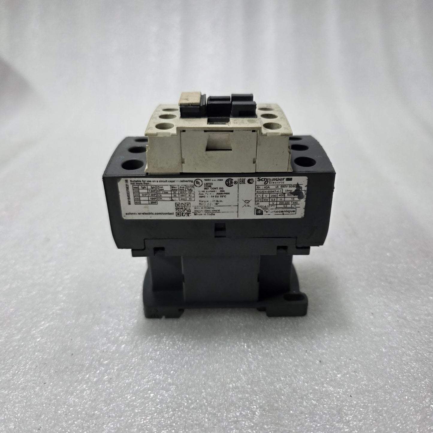 S ELECTRIC LC1D25 TESYS D AC CONTACTOR 25A 3 POLE | 5.5–15KW