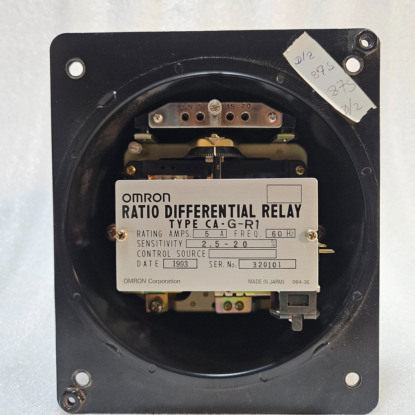 OMRON CA-G-R1 RATIO DIFFERENTIAL RELAY 5A 60HZ PROTECTIVE RELAY – MADE IN JAPAN