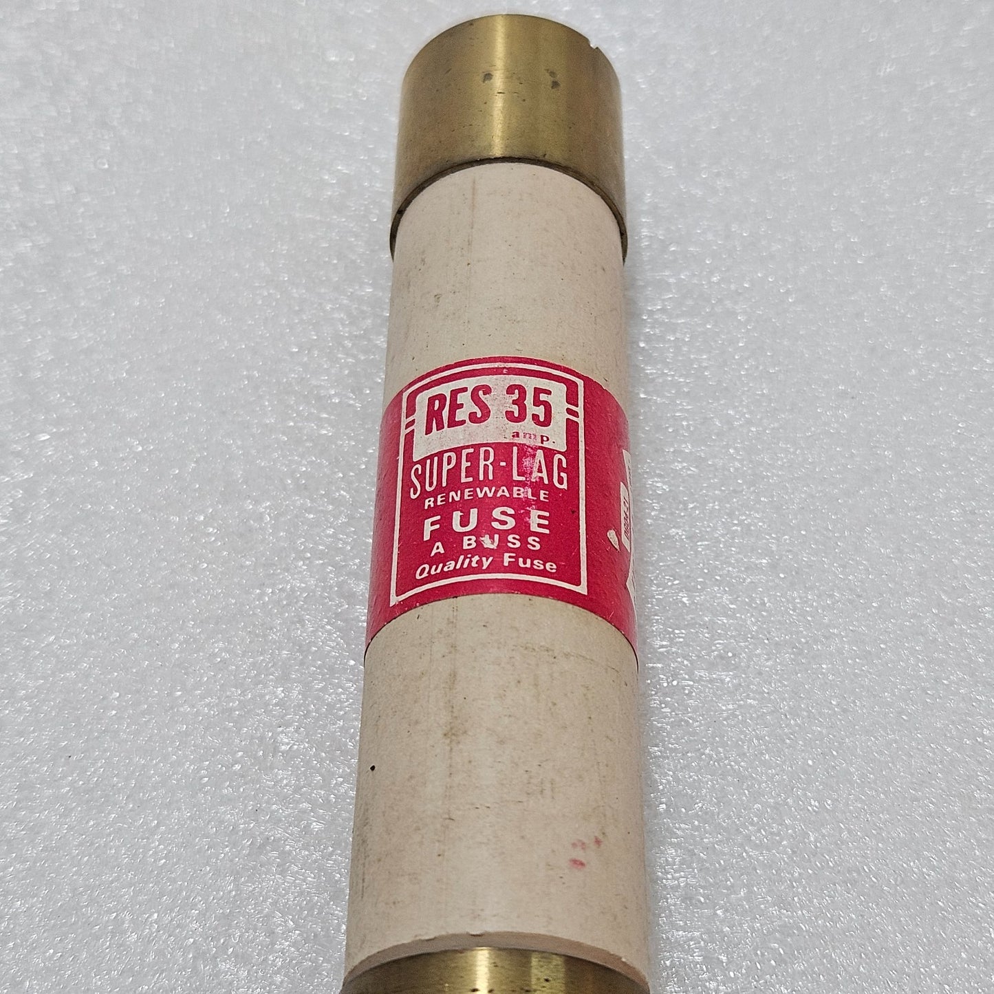 BUSSMANN RES-35 SUPER-LAG RENEWABLE FUSE 35A 600V INDUSTRIAL CARTRIDGE FUSE (MCG